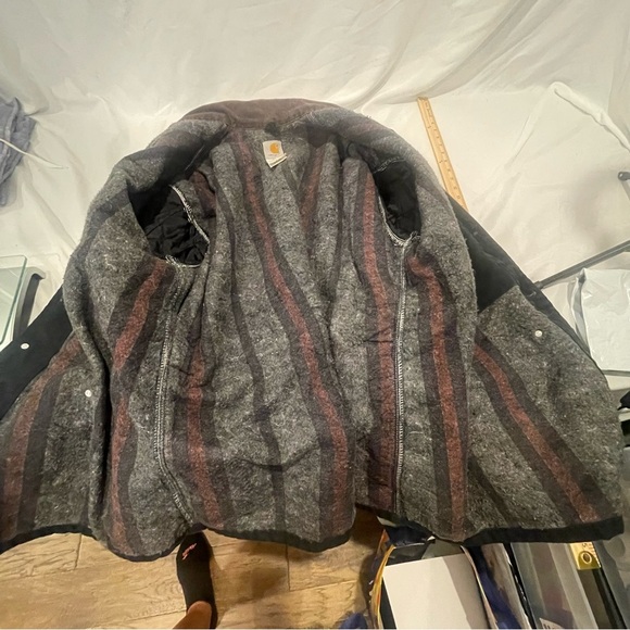 Carhartt Vintage Mens Chore Coat Size 48 Tall Faded Black - Picture 9 of 12